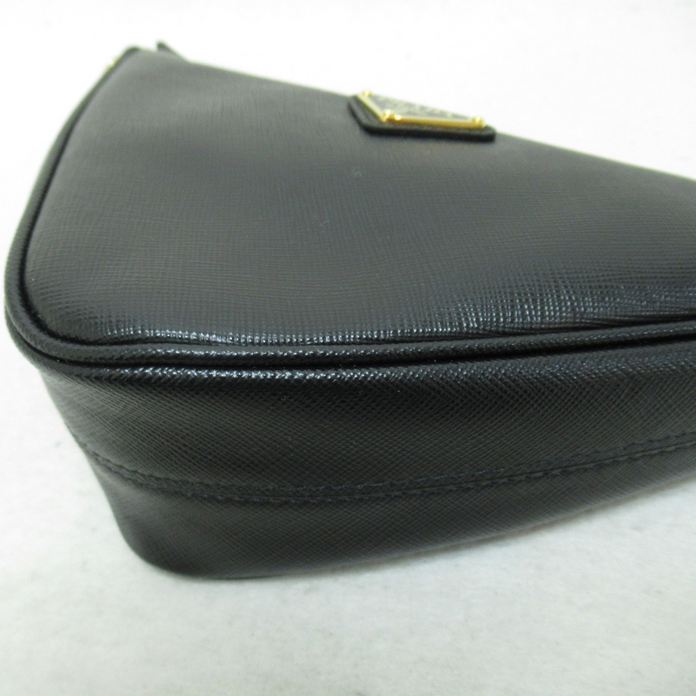 PRADA Shoulder bag with chain Black Safiano leather 1BC543VDOZNZVF0002 - Picture 7 of 9